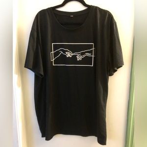 Black artistic graphic tee